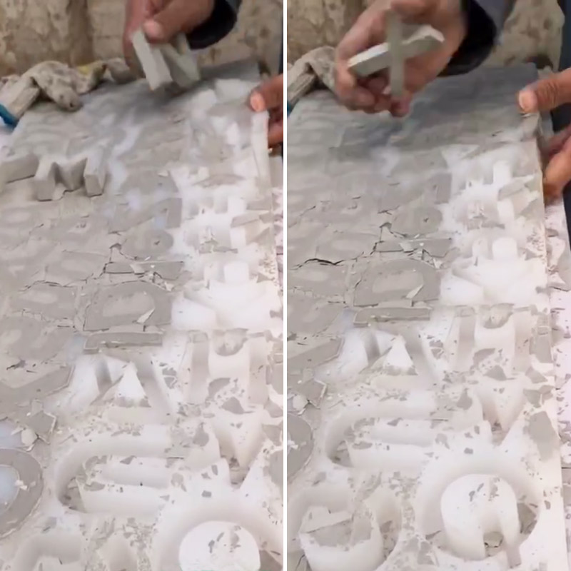 水泥字母硅膠模具脫模 水泥字母硅膠模具脫模